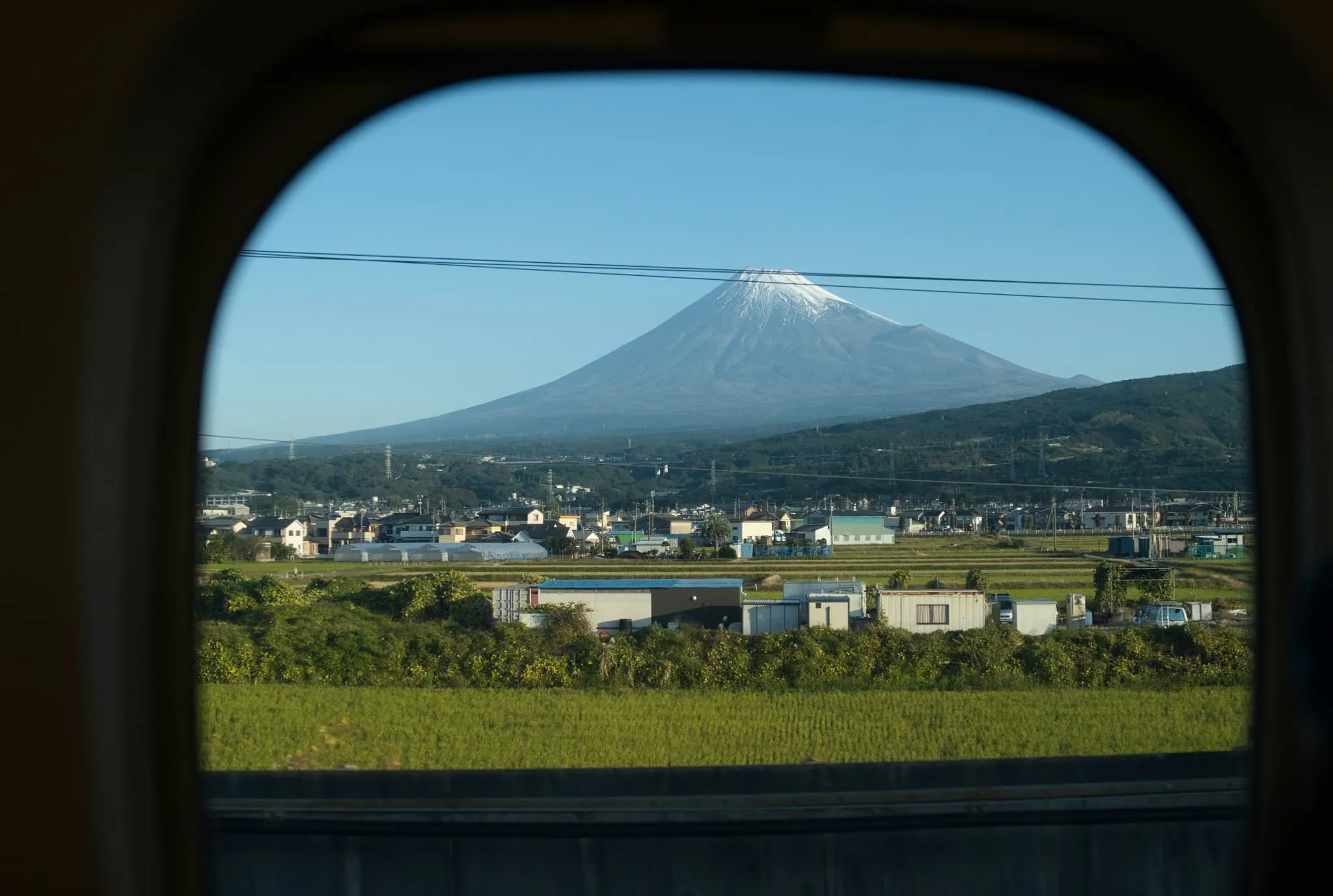 Vista del Monte Fuji desde la ventana del Shinkansen